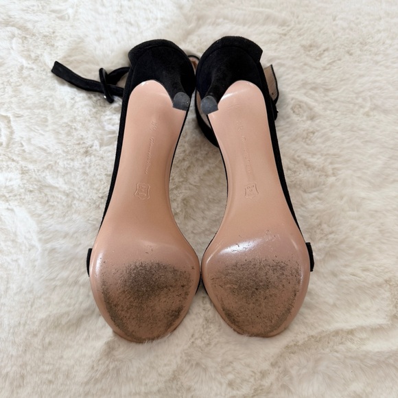 Authentic GIANVITO ROSSI Portofino 85 Black suede sandals size 37.5 (7.5) - Picture 6 of 12